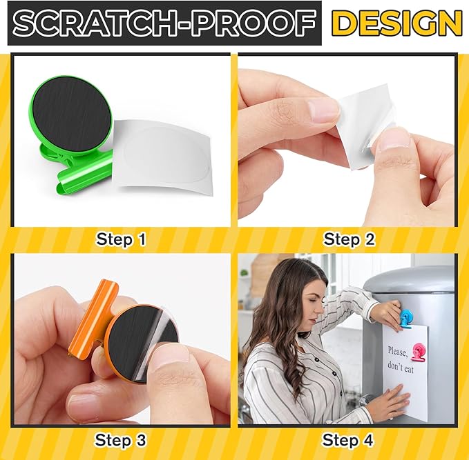 20 Pack Magnetic Clips Heavy Duty, Colorful Magnet Clips for Fridge, Refrigerator Magnets, Strong Magnetic Clip, Scratch Free Magnets with Clip for Whiteboard, Refrigerator, Locker