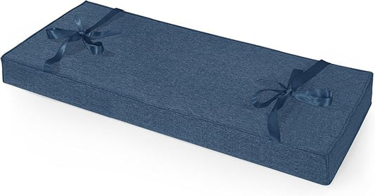 ROFIELTY Bench Cushion 47 inch, Durable Bench Cushions for Indoor Furniture, Window Seat Cushions Indoor, Personalized Custom Bench Cushion (Blue, 47x15x3)