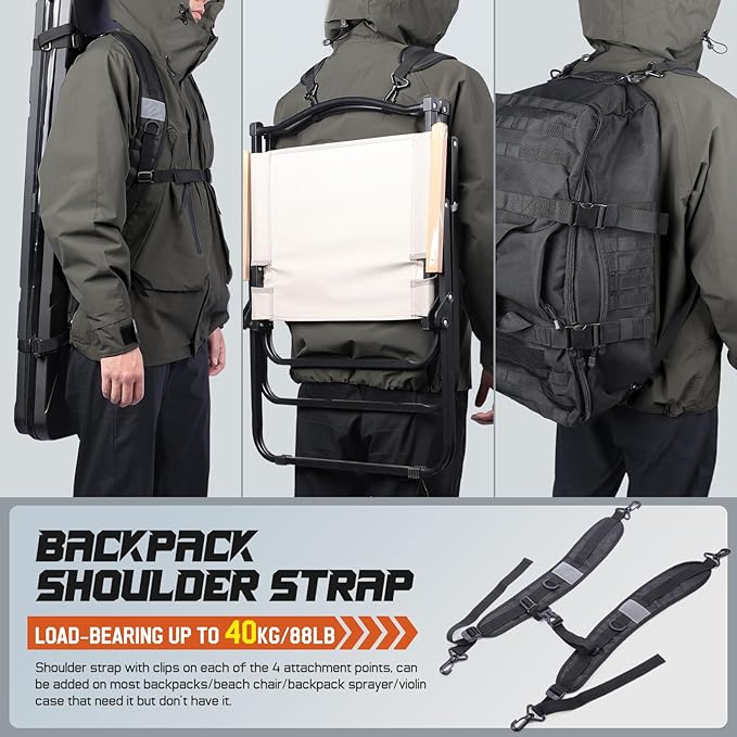 Backpack Straps, Backpack Shoulder Strap for bags strap Replacement Padded Strap Adjustable with Metal/Plastic Clips
