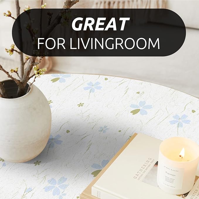 RAY STAR 18X96 Inch Shelf Liner for Kitchen Cabinets, Non-Adhesive Cabinet Liner Washable, PVC Drawer Liner for Dresser Non-Slip Bathroom (Floral)(6 Roll)