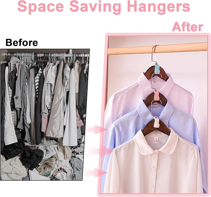 100 PCS Space Saving Hanger - Clothes Hanger Connector Hooks, Stacking Space Saver, Plastic Closet Organizers and Storage Extender for Heavy Duty Hangers Connection (100, White)