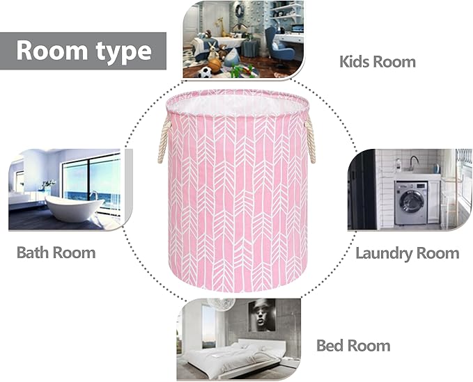 Round Laundry Basket Storage Bins Nursery Hamper Gift Baskets for Home,Office,Home Decor