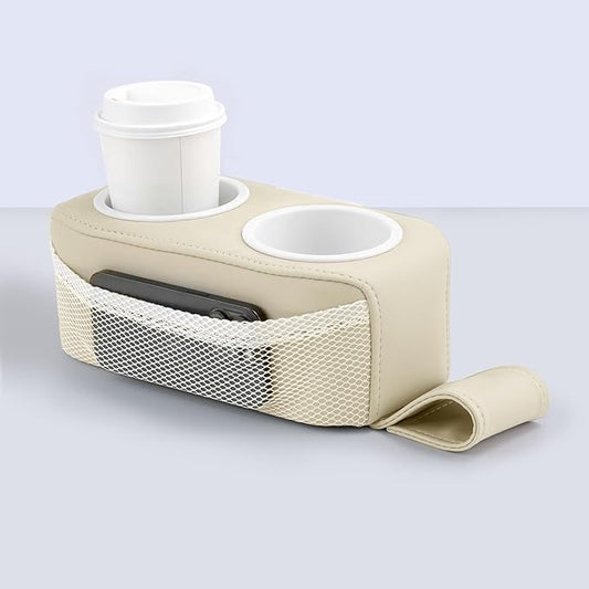 Marinexplore Pontoon Cup Holder,Boat Seat Cup Holder,Double Drink Holder,Portable Cup Beverage Mobile Phone Holders for Pontoon Boat Sofa,RV Couch,Car Back Seat (Beige)