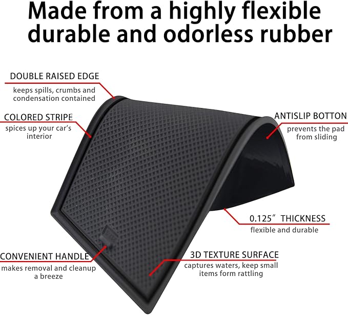 Center Console Liner for Honda Civic 11th Gen Sedan Accessories 2022-2024 2025 2026, Cup Holder Mat, Coaster Trim, Door Slot Pad, Non-Slip Interior, Custom Rubber Decoration Insert (16pcs Black)