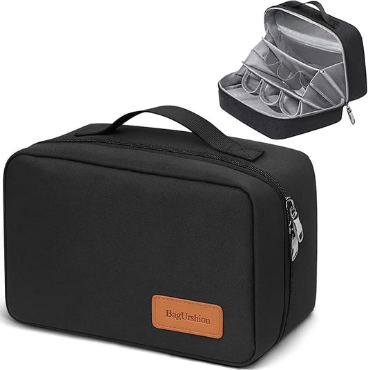Toiletry Bag for Men, Men's Travel Toiletry Organizer, Men's Travel Essentials, Water-Resistant Shaving Bag for Toiletries and Accessories - Black