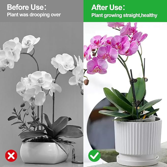 100 Pcs Plant Clips Orchid Clips,Plant Orchid Support Clips,Flower and Vine Clips，Garden Clips，Plant Clips for Climbing Plants