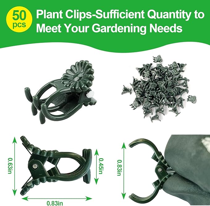 50 Pcs Plant Clips Orchid Clips,Plant Orchid Support Clips,Flower and Vine Clips，Garden Clips，Plant Clips for Climbing Plants