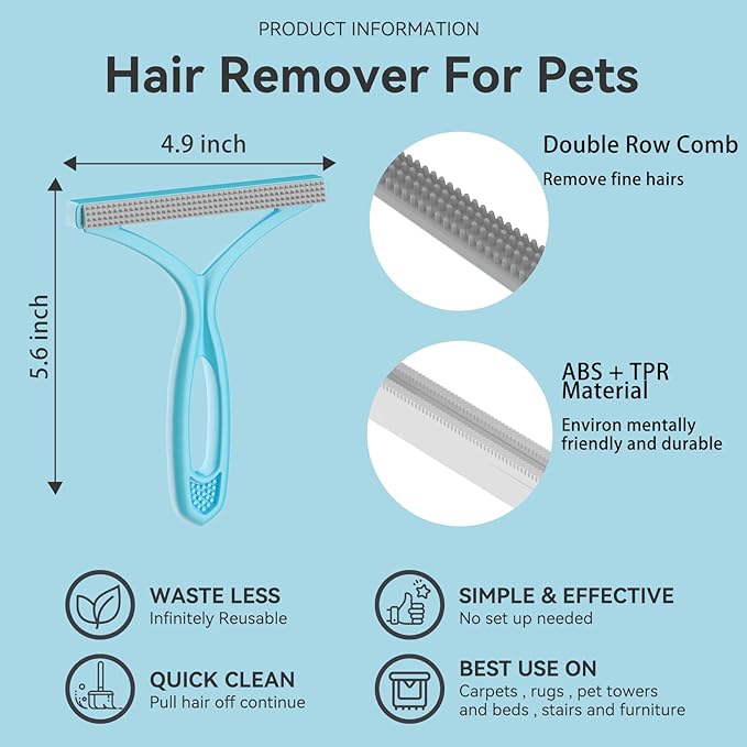 Lint Remover 3-Pack, Lint Shaver Cleaner Pro, Carpet Rake, Lint Brush, Fur Removal Tool, Portable Carpet Scraper, Clothes, Car Mats, Couch, Pet Bed, Furniture