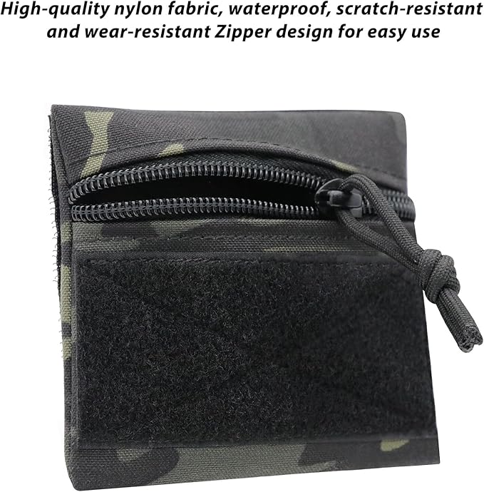 Qavctw Tactical Admin Pouch Bag with Hook and Loop Tool Storage Bag Snack Pouch Candy Bag Hanging Pouches Backpack Accessory Pouch