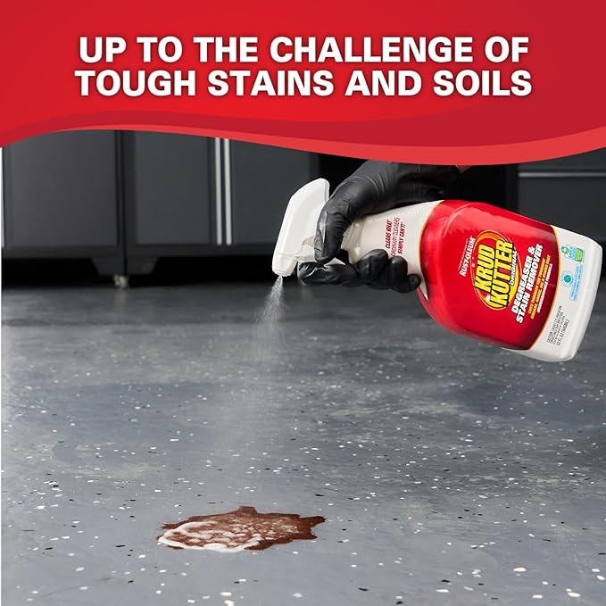 Krud Kutter Original Concentrated Cleaner Degreaser, 1 Gallon, Heavy Duty Multi Surface Cleaner for Grease, Oil and Tough Stains, Dilutable for Kitchen, Garage, Floors and Outdoor Use