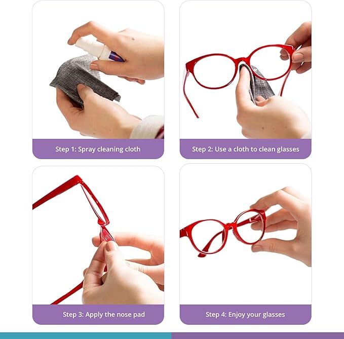 GMS Optical Large Adhesive Contoured Regular-Thin Silicone Nose Pads - Non Slip Nose Grips for Glasses, Sunglasses and Eyewear w/Super Sticky Backing, Eyeglass Accessories - 5 Pairs, Clear