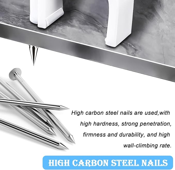 mxuteuk 430PCS Cable Clips with Steel Nails, 4/6/8/10mm Round White Cable Wire Clips, Wall Clips for Cords, Cable Cord Clips for RG6 RG59 CAT6 RJ45