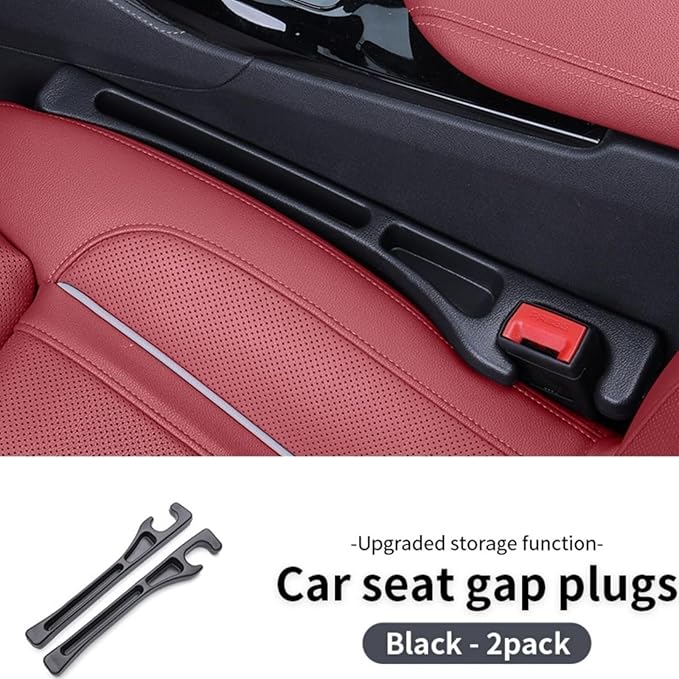 Apkoliros 2-Pack Car Seat Gap Filler, Anti-Drop Leak-Proof Seat Crevice Organizer with Phone Holder, Perfect for Car SUV Truck Interior
