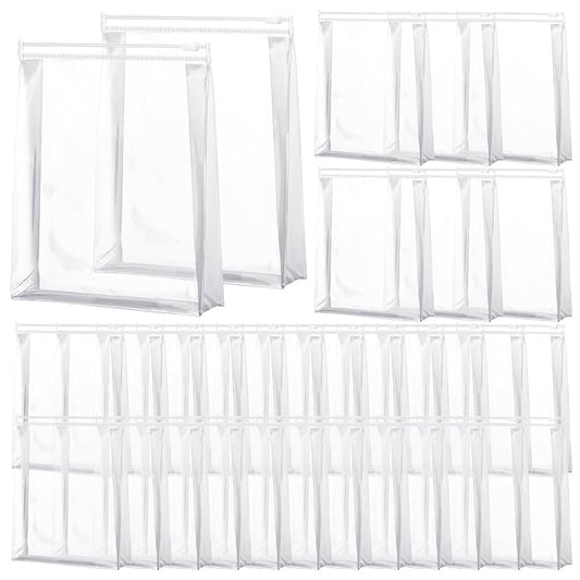 Xuniea 50 Pcs Mini Clear Makeup Bag Small Clear Zipper Pouch Travel Plastic Cosmetic Organizer Waterproof for Toiletries Swimsuit Bikini Bathing Suit (5'', Transparent)