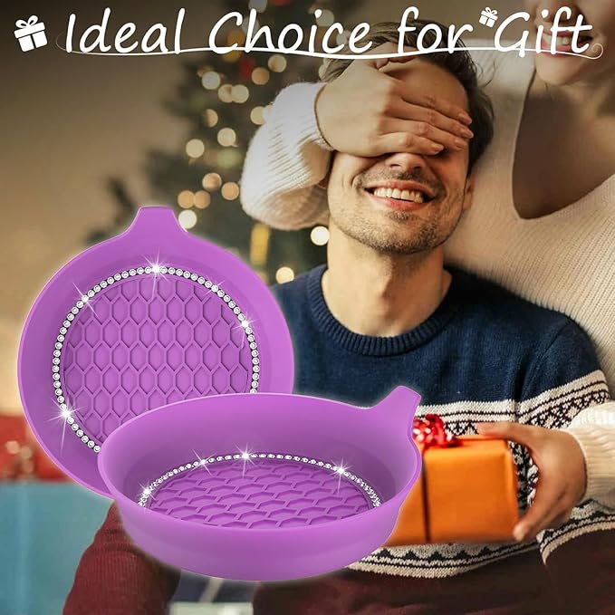 2 PCS Car Cup Coasters, Universal Cup Holder Coaster for Car Accessories, Bling CupHolders Insert for Women Non-Slip Silicone Car Cup Holder Coasters