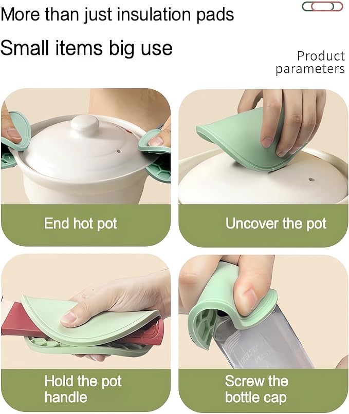 5-Pack Silicone Trivet Mats for Hot Pots, Pans & Dishes – Non-Slip Heat Resistant Round Placemats, Kitchen Counter Protectors & Coasters (Home Essentials Fog Blue 6.3"*6.3"*0.24")