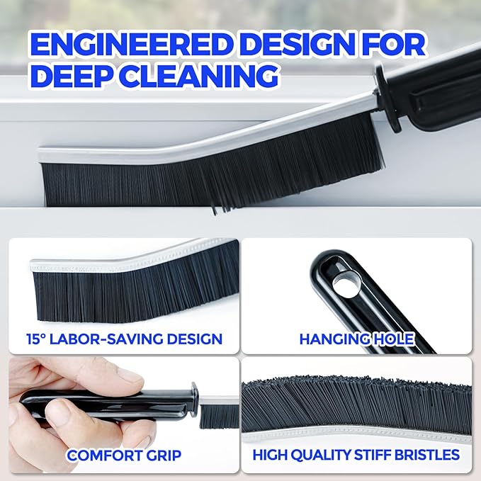 Scrub Brush - 6 Pack, Scrub Brushes for Cleaning, Heavy-Duty Scrub Brush, Stiff Bristles Cleaning Brush, for Kitchen, Bathtub, Floor and Wall Surfaces, Green