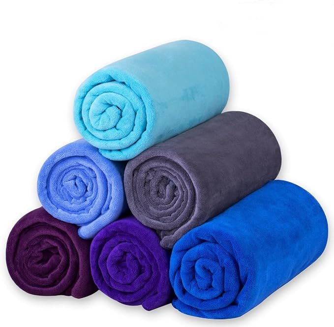 JML Bath Towel, Microfiber Bath Towels Set 4 Pack (30" x 60") - Large Size, Extra Absorbent, Quick Drying, Multipurpose Use as Bath Fitness Towel, Sports Towels, Yoga Towel, Aquamarine