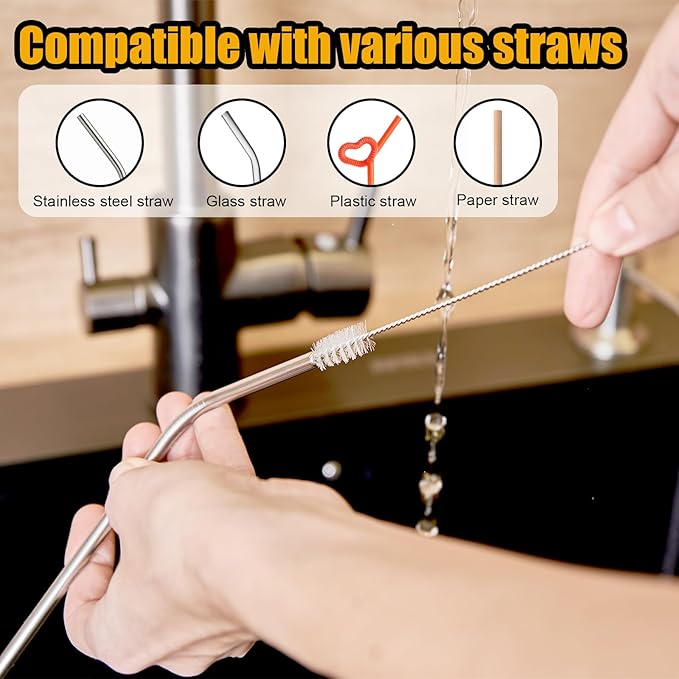 12pcs Crevice Cleaning Brush, Hard Bristle Scrub Brushes Tools, Straw Cleaner Brush for Sill, Tile Lines, Shutter, Corner, Sink Sippy Cup and Water Bottle