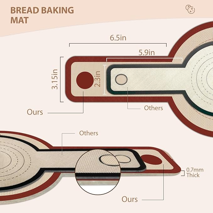 Silicone Bread Sling for Dutch Oven, 2-Pack Non-Stick Reusable Baking Mat with Heat-Resistant Handles, Easy Sourdough Transfer, Ideal for Home Baking, Oven Use, Kitchen Beginners
