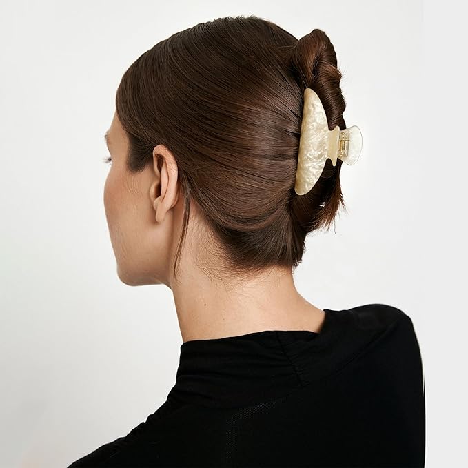 CWJCYTNSN 2 PCS Hair Claw Clips for Women Non-slip Claw Clips Strong Hold Large Hair Clips for Thick Thin Hair Elegant Hair Accessory for Girls