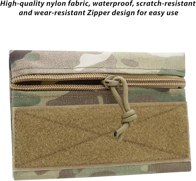 Qavctw Tactical Admin Pouch Bag with Hook and Loop Tool Storage Bag Snack Pouch Candy Bag Hanging Pouches Backpack Accessory Pouch