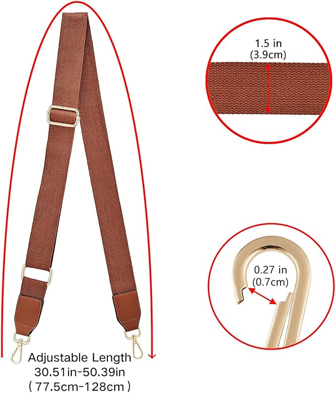 Wide Shoulder Purse Strap Replacement Adjustable Belt Canvas Bag Crossbody Handbag