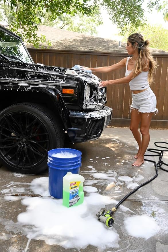 Rain-X 620191 Foaming Car Wash - 100 fl oz. High-Foaming, Concentrated Formula For Greater Cleaning Action, Safely Lifting Dirt, Grime And Residues For An Exceptional Clean 100 Fl Oz (Pack of 4)