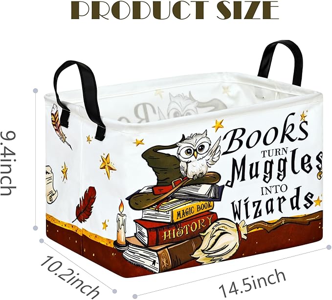 Kids Reading Book Storage Basket Book Organizer for Nursery Classroom Gifts Toys Storage Bin/Dorm/Kitchen/Pet/Office/Closet/Shelf/Room Decor Storage