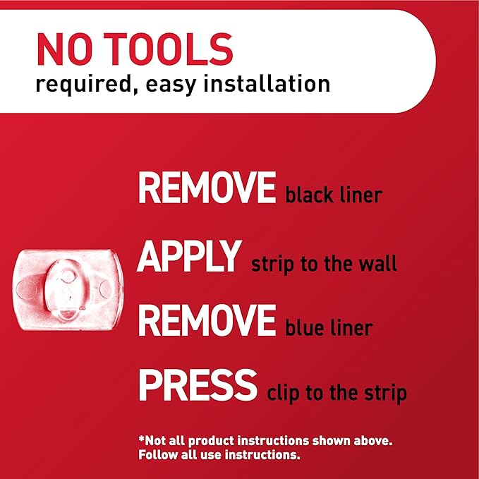 Command Indoor Mini Light Clips, 45 Clear Clips and 54 Command Strips, Damage Free Hanging Christmas Decorations, Wall Clips for Hanging Lights and Cable Management, Holds up to 0.3 lb