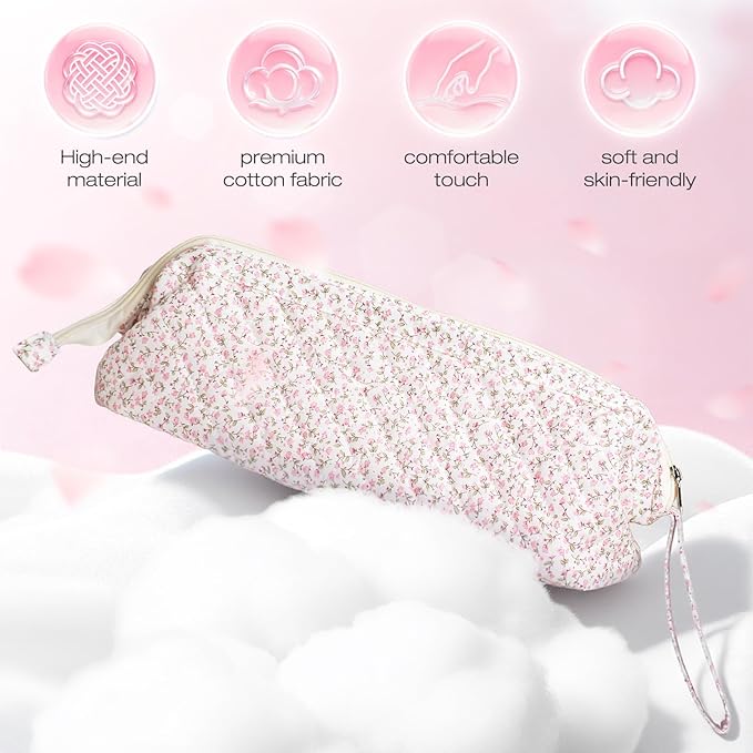 Quilted Hair Tool Travel Bag, Shark Flex Style Travel Case For Dyson Hair Dryer Airwrap Bag, Curling Iron Bags Quilted For Shark Dyson Revlon Organizer Accessories - Pink Floral