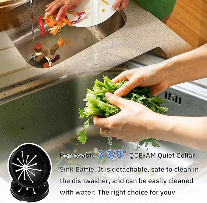 2 Pack Garbage Disposal Splash Guard Sink Baffle Disposal,3-1/8” Food Waste Disposer Accessories,Suitable for Whirlaway, Waste King, Sinkmaster & GE Models