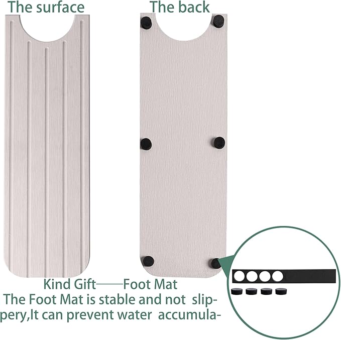 23.6inch x 4inch Kitchen Sink Faucet Mat, Water Absorbing Stone Faucet Splash Guard for Bathroom Counter, Quick Drying Diatomite Tray for Kitchen Sink, Light Gray