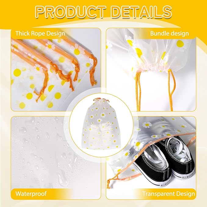 Shoe Bags for Travel, 15.7" x 11.8" Travel Shoe Bags for Packing, Large Waterproof Portable Travel Shoe Storage Bags Travel Essentials Women for and Men