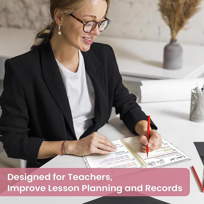 Planner 2026-2027, Academic Year Monthly and Weekly Calendar Planner, Jul 2026 - Jun 2027, Hardcover Teacher Student Planning Agenda book with Tabs, Perfect for School Office Supplies, 6.3" x 8.5" - Wildflowers