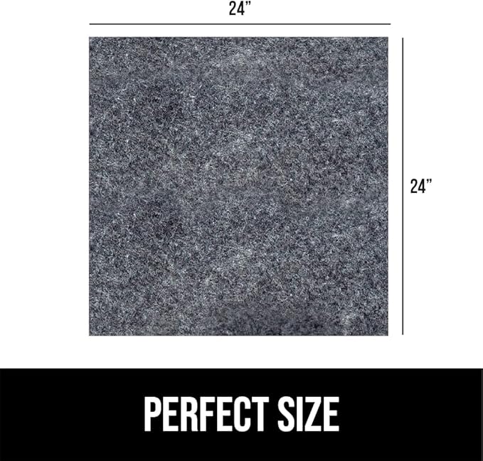 GORILLA GRIP LeakGuard Non-Adhesive Under Sink Mat for Kitchen Cabinet, Waterproof Quick Dry Shelf Liner, Durable Absorbent Felt Mats for Bathroom Sinks, Cabinets, Dresser, Easy to Trim 24x24 Charcoal