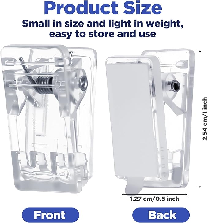 200PCS Self Adhesive Clips, Plastic Wall Hanging Clamp Sticky for Tapestry Poster Photo Office Home Decorations, Clear 1x0.5 Inch