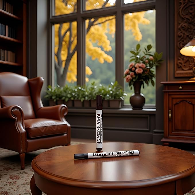 Brown Furniture Repair Wood Cabinet Floor Touch Up Markers Scratch Filler Remover - Mahogany,Wood Polish and Care