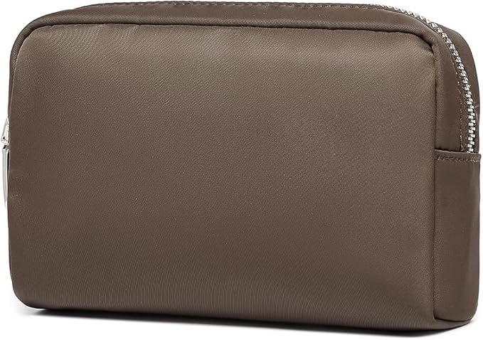 Waterproof Makeup Bag Large Capacity Women's Classic Black Wash Bag Adjustable Partition Wash Bag Brush and Cosmetic Carrying Bag… (Brown)