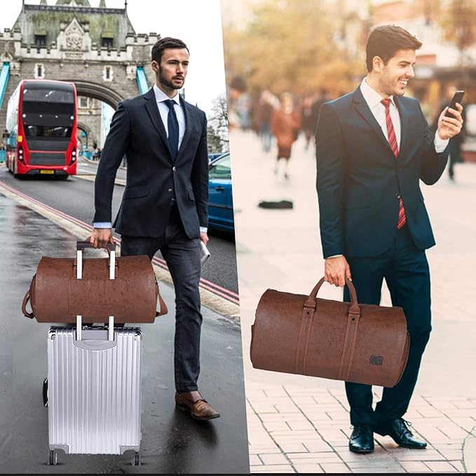 seyfocnia Convertible Travel Garment Bag, Carry-on Garment Duffel Bag for Men and Women - 2-in-1 Hanging Suitcase and Suit Business Travel Bag