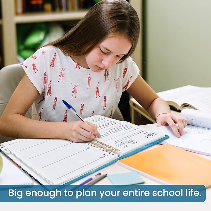 Academic Planner 2026-2027, Weekly and Monthly Calendar Book, July 2026 – June 2027, Hardcover Planner with Tabs, Perfect for Teachers, Students, Women & Men, A4 (8.5" x 11") - Turtle