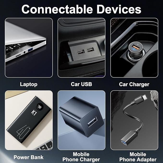 2 PCS USB Car Interior Lights, Plug-in Retro Car Atmosphere Lamps with Touch Adjustment, Portable Mini Nightlights, Universal Ambient Lighting Kits for Vehicle Interior Accessories (Yellow)