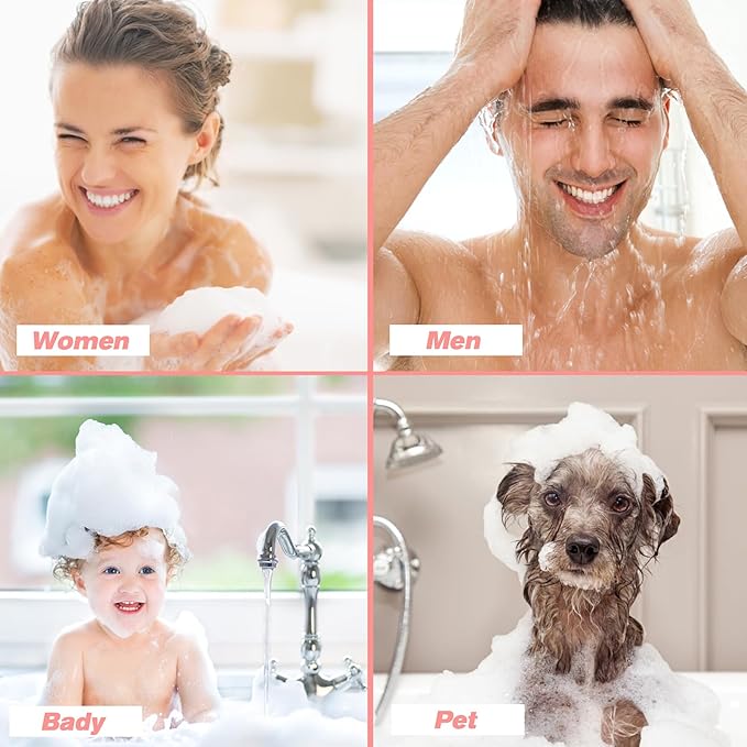 2PCS Silicone Body Scrubber, Loofah for Women, Gentle Exfoliating Shower Cleaner Bath Brush, Rubber Body Wash Deep Cleaning & Exfoliator & Massage, Travel-Friendly for Bathroom