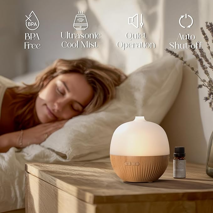 ARVIDSSON Essential Oil Diffuser 2 Pack, 100ml Aromatherapy Diffuser with Mood Light, Ultrasonic Oil Diffusers for Home, Small Diffuser for Essential Oils, Gift for Women