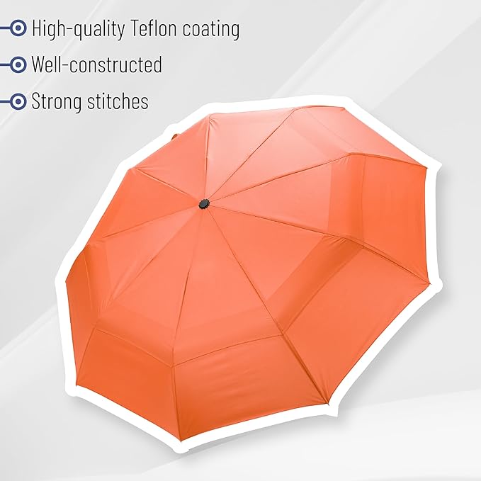 Mr. Pen- Windproof Travel Umbrella, Small Water-Resistant Automatic Folding Umbrella for Rain and Sun, Light, Compact and Portable for Women & Men, Fits Car & Backpack