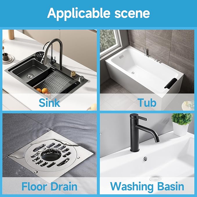 VIVIDLY 100 Pack Disposable Shower Drain Cover Hair Catcher Shower Drain Mesh Stickers, Bathroom, Bathtub, Kitchen, Sink, for Human and pet Hair (100)