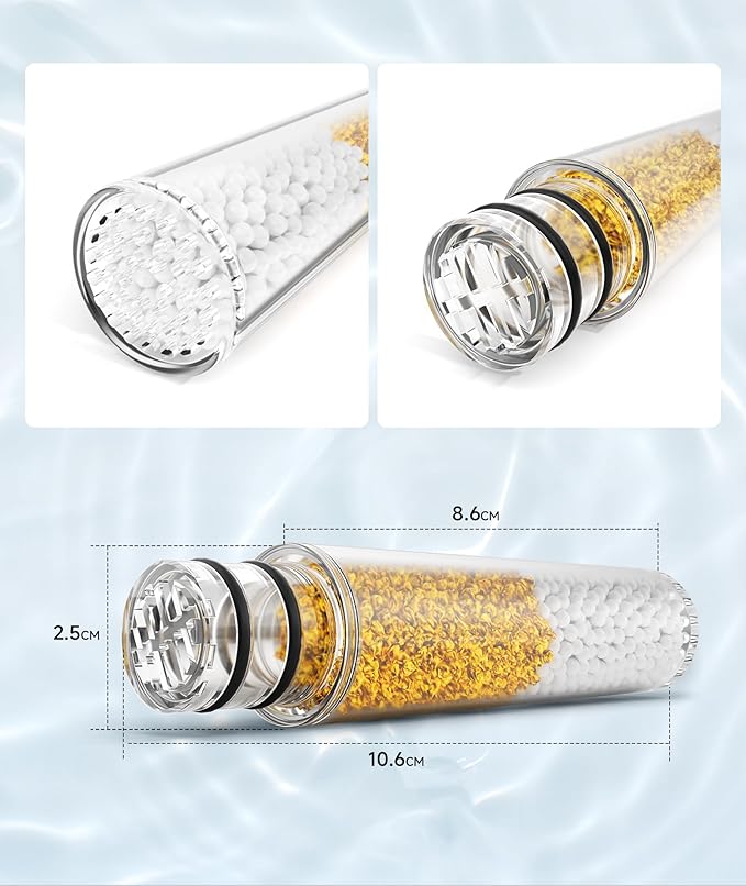 SR SUN RISE Shower Filter for Handheld Shower Head, NSF Certified 4 Pack Replacement Filters for Hard Water Remove Chlorine and Harmful Substances Only Fits SR SUN RISE Shower Head