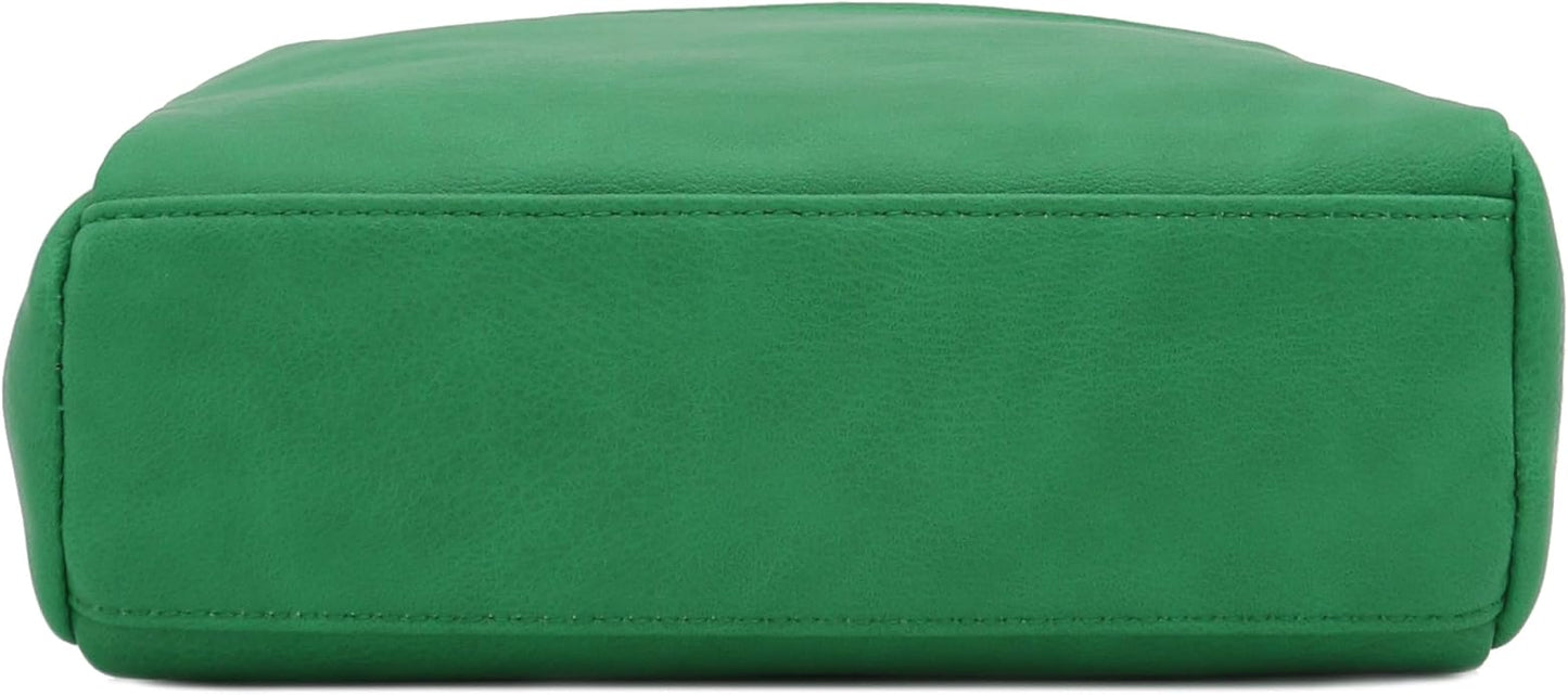 FashionPuzzle Triple Zip Small Crossbody Bag