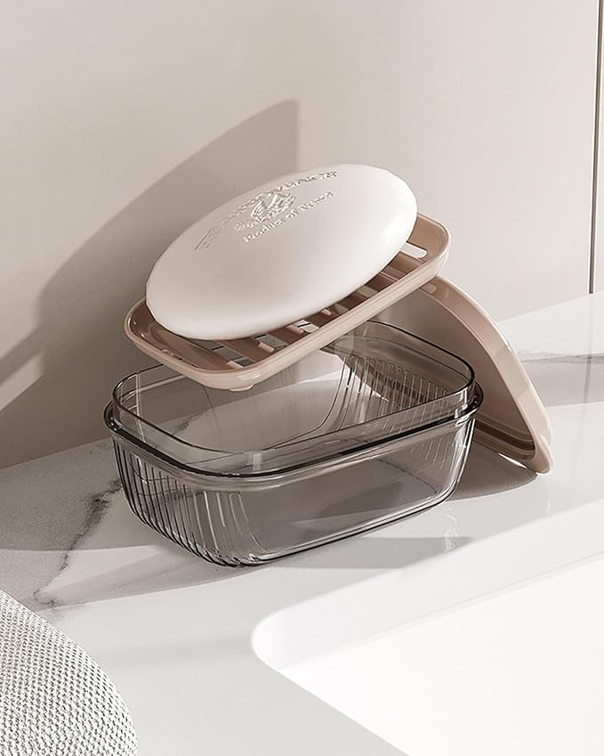 Travel Soap Case, Leakproof Soap Container with Lid, Portable Bar Soap Holder for Traveling, Soap Dishe for Bathroom, Shower, Gym, School, Camping, Vacation, Outdoor,Travel Essentials