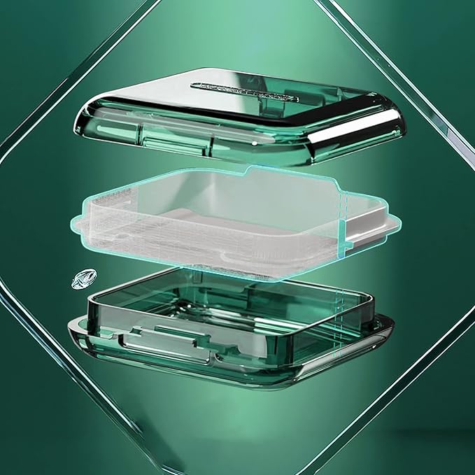 DUBSTAR Daily Pill Organizer,4 Compartments Portable Travel Small Pill Case, Pill Box for Purse Pocket to Hold Vitamins,Cod Liver Oil,Supplements and Medication (Green)